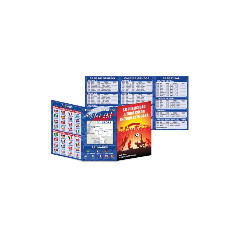 TRIPTICO MUNDIAL DE FUTBOL - Imagen 1