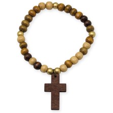 PULSERA DE MADERA CRISTIANA - Imagen 1