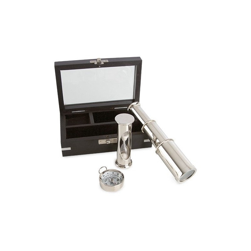 SET MINIATURA 3 PCS LATON SILVER - Imagen 1