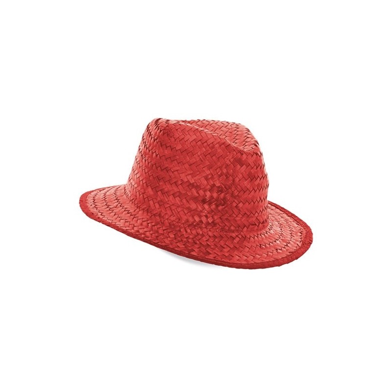 SOMBRERO PAJA CAPO ROJO