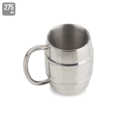 JARRA ACERO INOXIDABLE DOBLE CAPA 275ML "SINBORG"