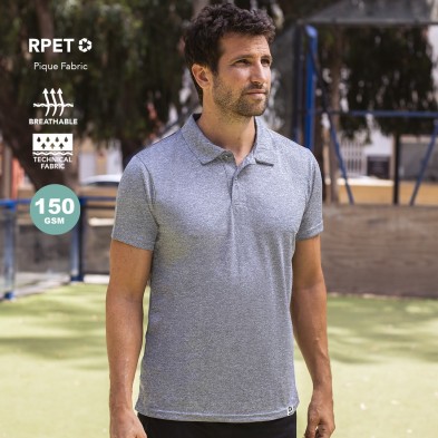 Polo adulto troky 100% poliéster rpet, pique 150 g/ m2