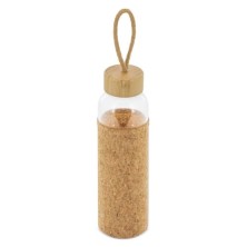 BOTELLA CRISTAL TAPON BAMBU/CORCHO "ZASI"