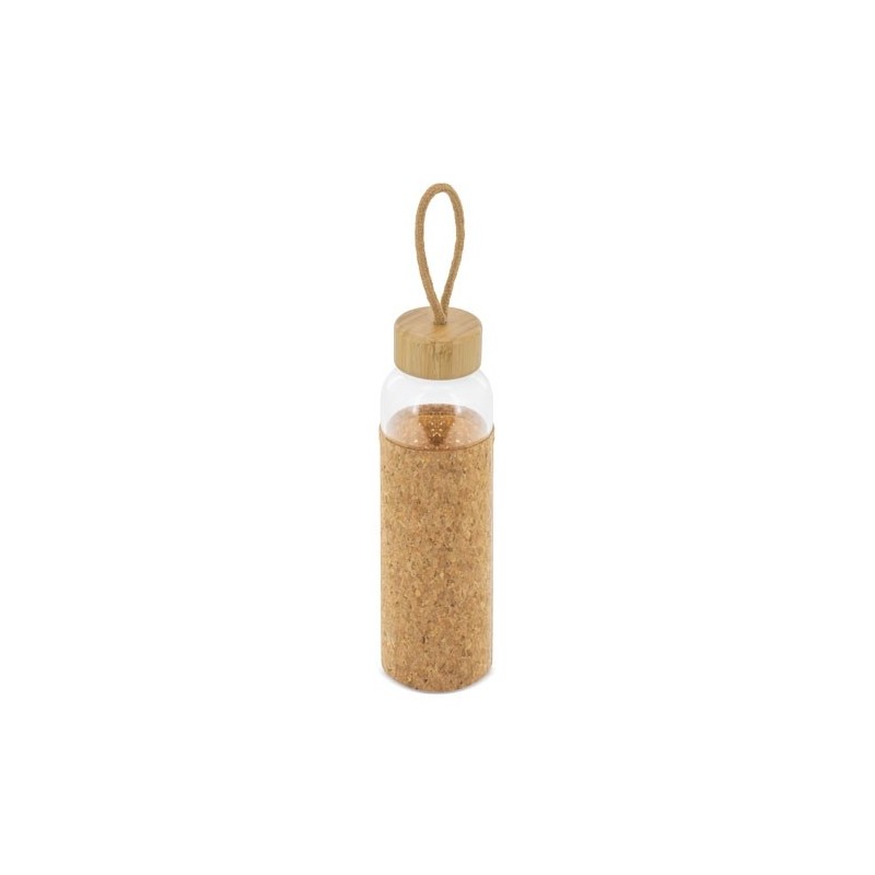 BOTELLA CRISTAL TAPON BAMBU/CORCHO "ZASI"