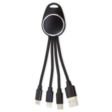 CARGADOR DE LUZ LED 3 EN 1 "TECHNO"