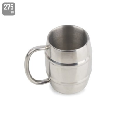 JARRA ACERO INOXIDABLE DOBLE CAPA 275ML "SINBORG"