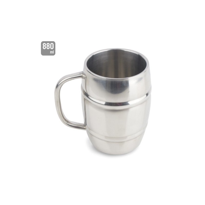 JARRA ACERO INOXIDABLE DOBLE CAPA 880ML "OSBY"