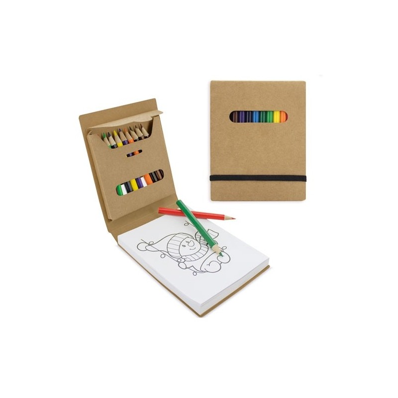 LIBRETA DE COLOREAR CON CAJITA12 COLORES "PINTUR"