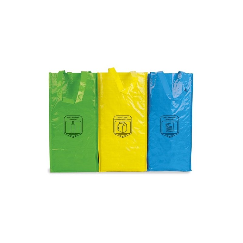 BOLSA TRIPLE ECO NON WOVEN LAMINADA "RECICLA"