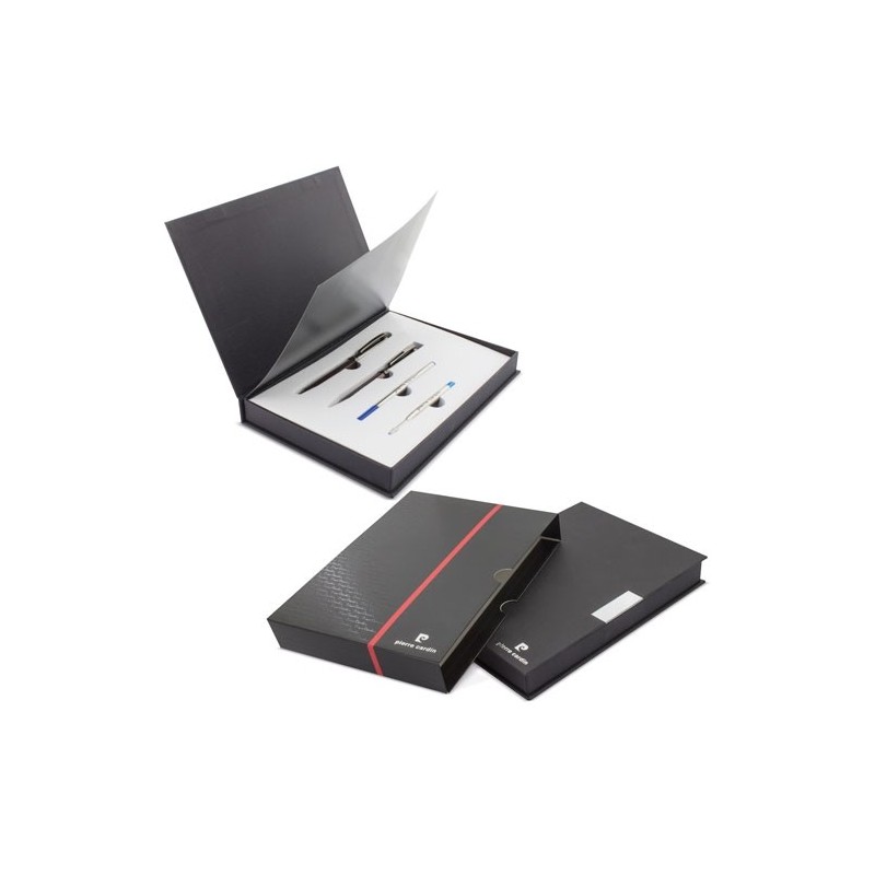 ESTUCHE BOLIGRAFO+ROLLER DOBLE RECAMBIO GENOVA PIERRE CARDIN