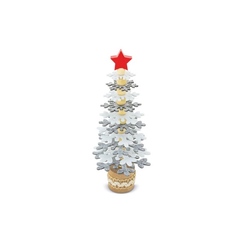 ARBOLITO DE NAVIDAD RPET Y MADERA RECICLADA "PUKKY"