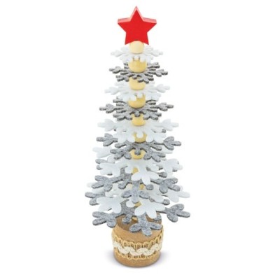 ARBOLITO DE NAVIDAD RPET Y MADERA RECICLADA "PUKKY"