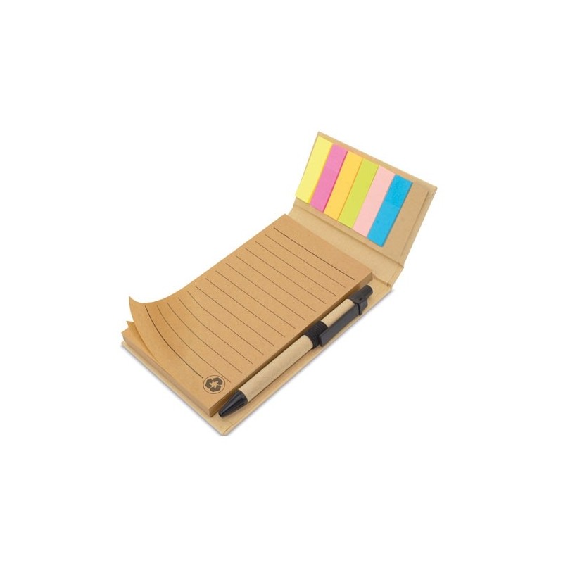 LIBRETA MARCADOR CON BOLIGRAFO DE SOBREMESA "ECOLIFE"