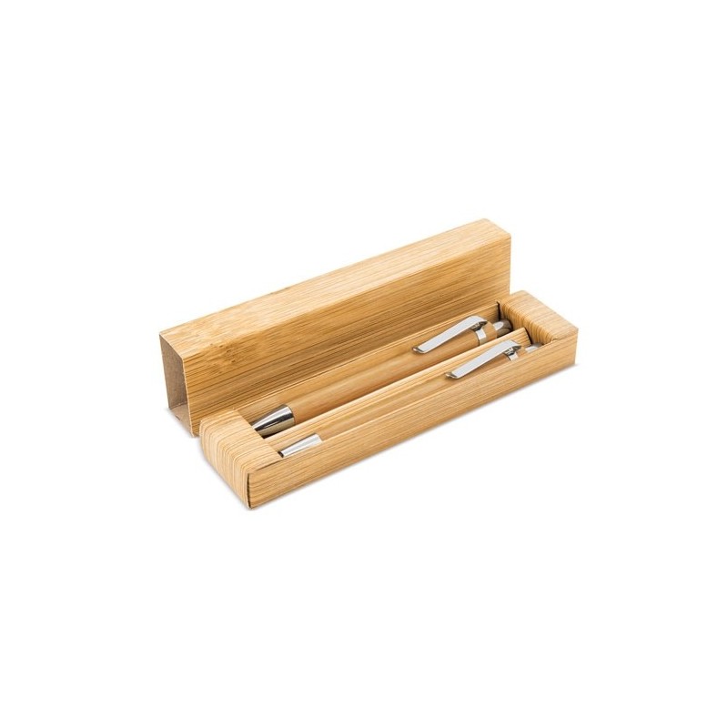 SET BOLIGRAFO Y PORTAMINAS BAMBU "ELASTIC"