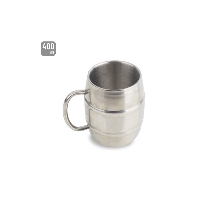 JARRA ACERO INOXIDABLE DOBLE CAPA 400ML "OLOF"