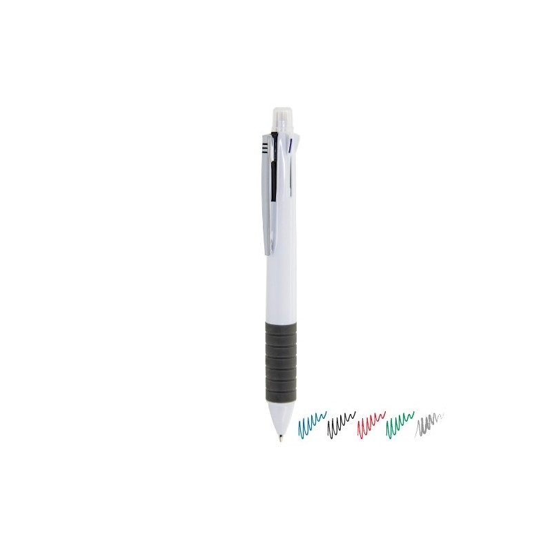 BOLIGRAFO 4 COLORES CON PORTAMINAS Y GOMA "XIM"