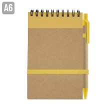 BLOC DE NOTAS CON BOLIGRAFO RECICLADO "MAEL"