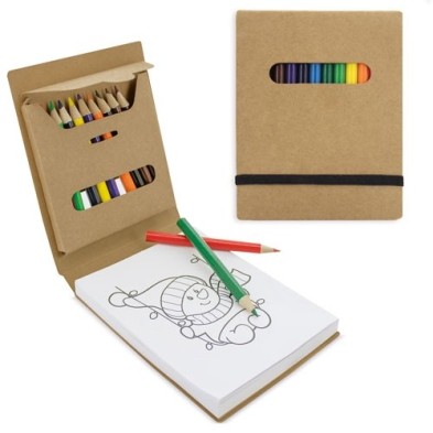 LIBRETA DE COLOREAR CON CAJITA12 COLORES "PINTUR"