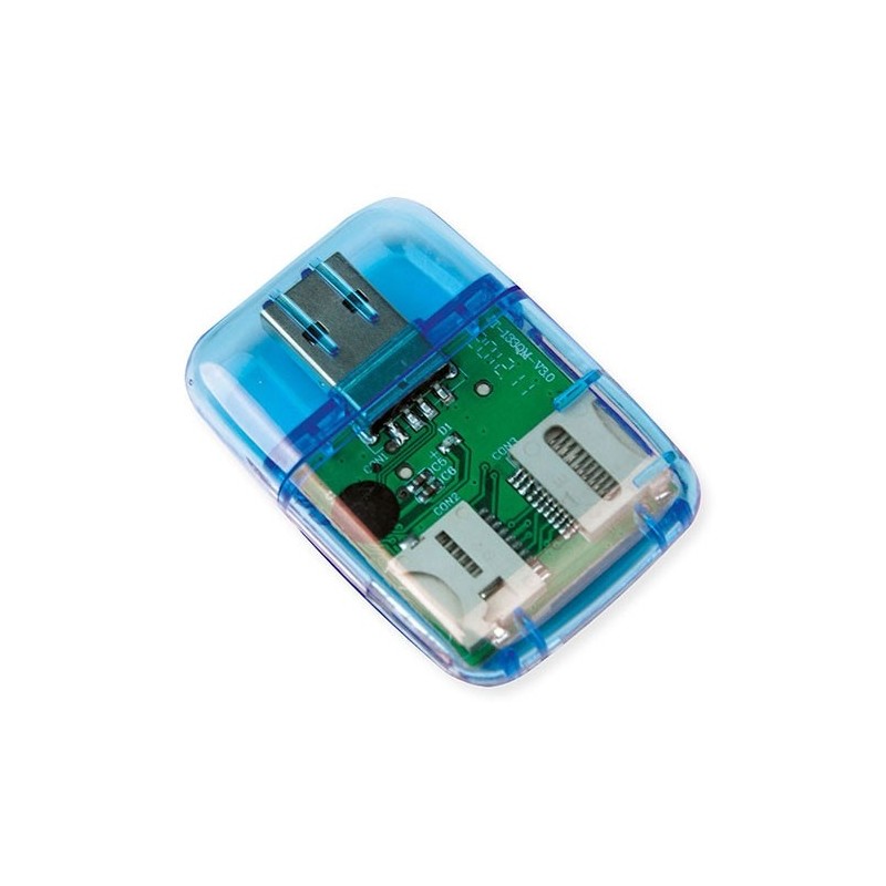 LECTOR DE TARJETAS AXER AZUL