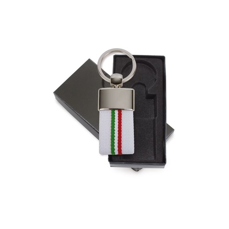 LLAVERO CINTURON BANDERA ITALIA BLANCO "DEREX"