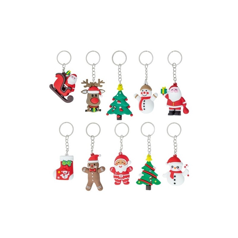 SET 10 LLAVEROS NAVIDEÑOS “LUBEC"