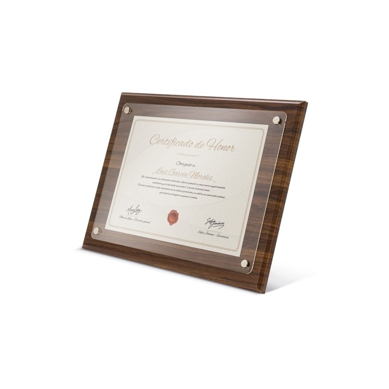 MARCO DE MADERA DIPLOMA A4 "EXCELENCIA"