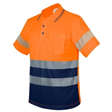 POLO CON BOLSILLO Y BANDAS REFLECTANTES ELÁSTICAS “QVO”