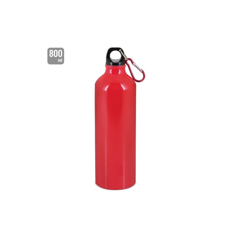 BOTELLA DE ALUMINIO CON MOSQUETON 800 ml. "TUAREG"
