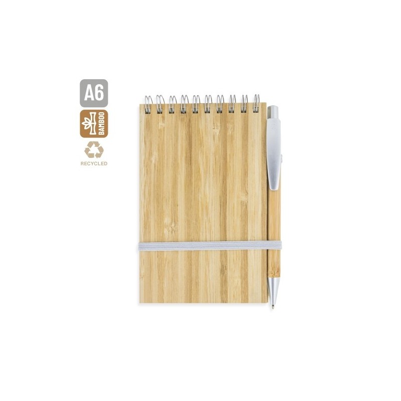 BLOC BAMBU CON BOLIGRAFO NATURE