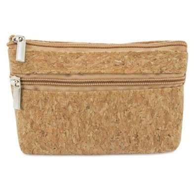 MONEDERO CORCHO DOBLE CREMALLERA "NATUR"