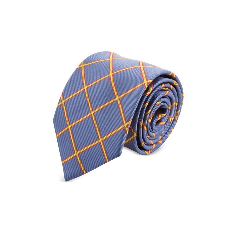 CORBATA ESPAÑA ROMBOS CELESTE
