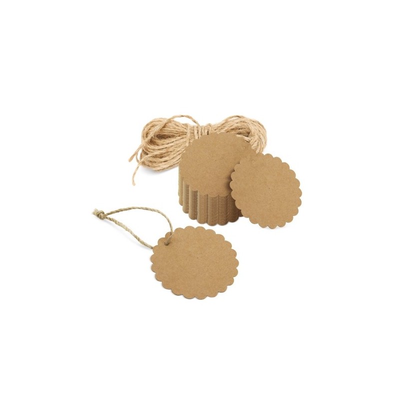 ETIQUETA KRAFT FESTONEADA "BETSY" (1 PACK 100 UD)
