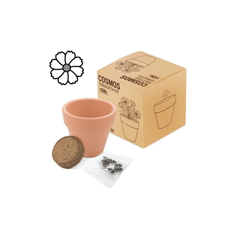 MACETA TERRACOTA COSMOS"FLORAL"
