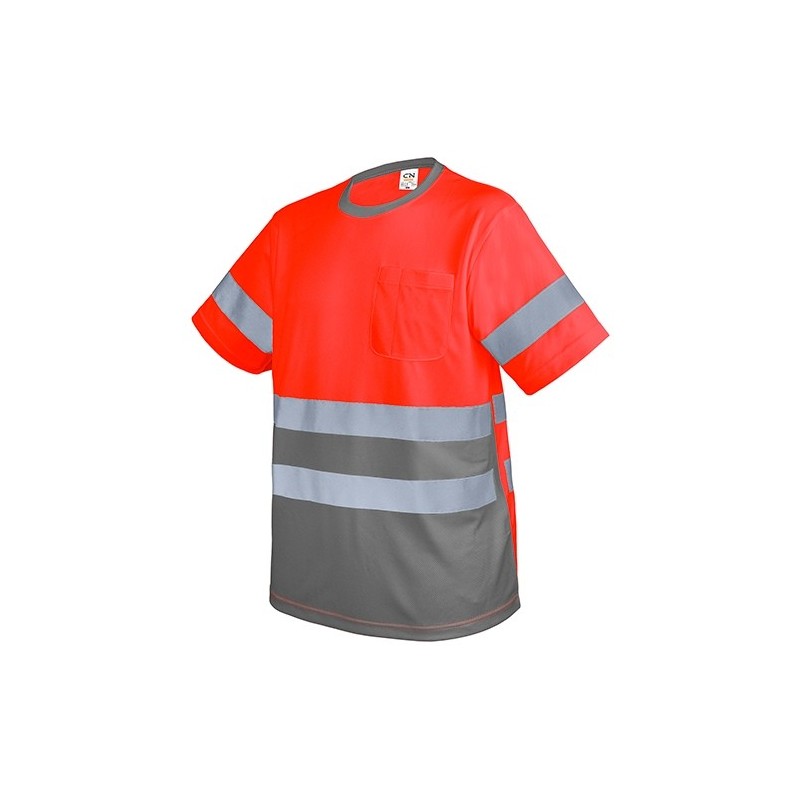 CAMISETA CON BOLSILLO Y BANDAS REFLECTANTES "KRZ"