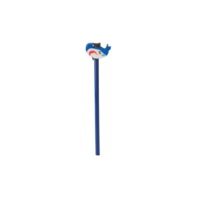 LAPIZ MADERA TIBURON AZUL