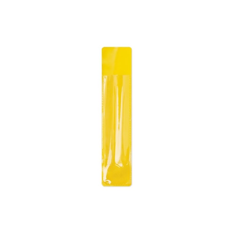 FUNDA BOLIGRAFO PVC AMARILLO